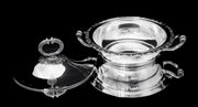 Odiot - 3pc. Antique French 19th Century 950 Sterling Silver Covered Vegetable Server - LIKE NEW !