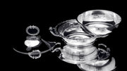 Odiot - 3pc. Antique French 19th Century 950 Sterling Silver Covered Vegetable Server - LIKE NEW !