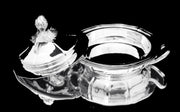 Odiot - 3pc. Antique French 19th Century 950 Sterling Silver Covered Vegetable Server - MINT !