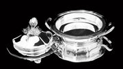 Odiot - 3pc. Antique French 19th Century 950 Sterling Silver Covered Vegetable Server - MINT !