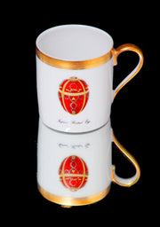 Puiforcat (Hermes), Christofle, Faberge - 5pc. French 950 Sterling Tea Set + Faberge Imperial Egg  Espresso Cups - GORGEOUS !!