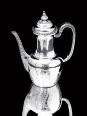 Odiot & Faberge - 9pc. French 950 Sterling Silver Tea Set + 6 Faberge Egg Espresso Cups - STUNNING !!