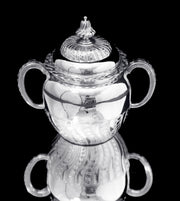 Odiot & Faberge - 9pc. French 950 Sterling Silver Tea Set + 6 Faberge Egg Espresso Cups - STUNNING !!