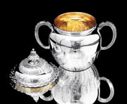 Odiot & Faberge - 9pc. French 950 Sterling Silver Tea Set + 6 Faberge Egg Espresso Cups - STUNNING !!