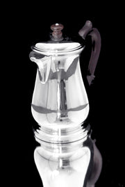 Puiforcat (Hermes), Christofle, Faberge - 5pc. French 950 Sterling Tea Set + Faberge Imperial Egg  Espresso Cups - GORGEOUS !!