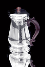 Puiforcat (Hermes), Christofle, Faberge - 5pc. French 950 Sterling Tea Set + Faberge Imperial Egg  Espresso Cups - GORGEOUS !!