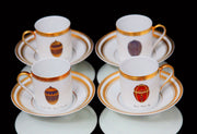 Puiforcat (Hermes), Christofle, Faberge - 5pc. French 950 Sterling Tea Set + Faberge Imperial Egg  Espresso Cups - GORGEOUS !!
