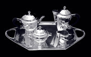 OAMO Art Deco - 5pc. Original French Art Deco 950 Sterling Silver Tea Set, MUSEUM QUALITY !