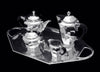 OAMO Art Deco - 5pc. Original French Art Deco 950 Sterling Silver Tea Set, MUSEUM QUALITY !
