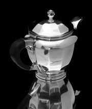 OAMO Art Deco - 5pc. Original French Art Deco 950 Sterling Silver Tea Set, MUSEUM QUALITY !