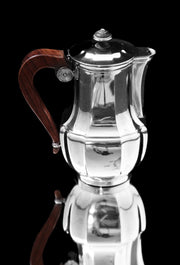 Christofle - 5pc. Original "Gatsby Era" French Art Deco Silver Plate Tea / Coffee Set, Like New, 1920a