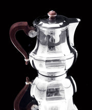 Christofle - 5pc. Original "Gatsby Era" French Art Deco Silver Plate Tea / Coffee Set, Like New, 1920a
