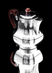 Christofle - 5pc. Original "Gatsby Era" French Art Deco Silver Plate Tea / Coffee Set, Like New, 1920a