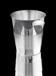 Christofle - Filets Model Silver Plate Champagne / Wine Cooler Musuem Quality - 1950s