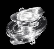 Tetard, Edmond - 3pc. French Louis XVI Antique 950 Sterling Silver Gravy Boat, 1890s + Storage Wrap. Like New.