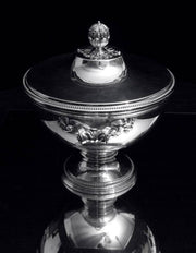 Tetard - Antique French 950 Covered Vegatable Server, 1880s, MUSEUM QUALITY !