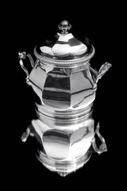 Tetard - 6pc French Art Deco (Gatsby Era) 950 Sterling Silver Tea Coffee Set + Storage Wraps, Museum Quality