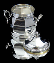 Tetard - 6pc French Art Deco (Gatsby Era) 950 Sterling Silver Tea Coffee Set + Storage Wraps, Museum Quality