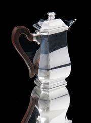 Tetard - 4pc. Original French Art Deco 950 Sterling Silver Tea Set + Serving Tray, Like New !