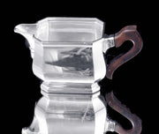 Tetard - 4pc. Original French Art Deco 950 Sterling Silver Tea Set + Serving Tray, Like New !